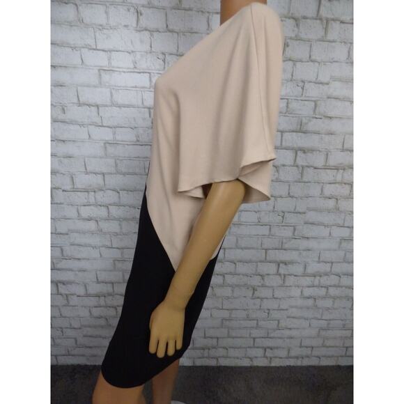 $248 Trina Turk Black Beige Asymmetric Colorblock Keaton Shift Dress 2 NEW T328 - Picture 9 of 12